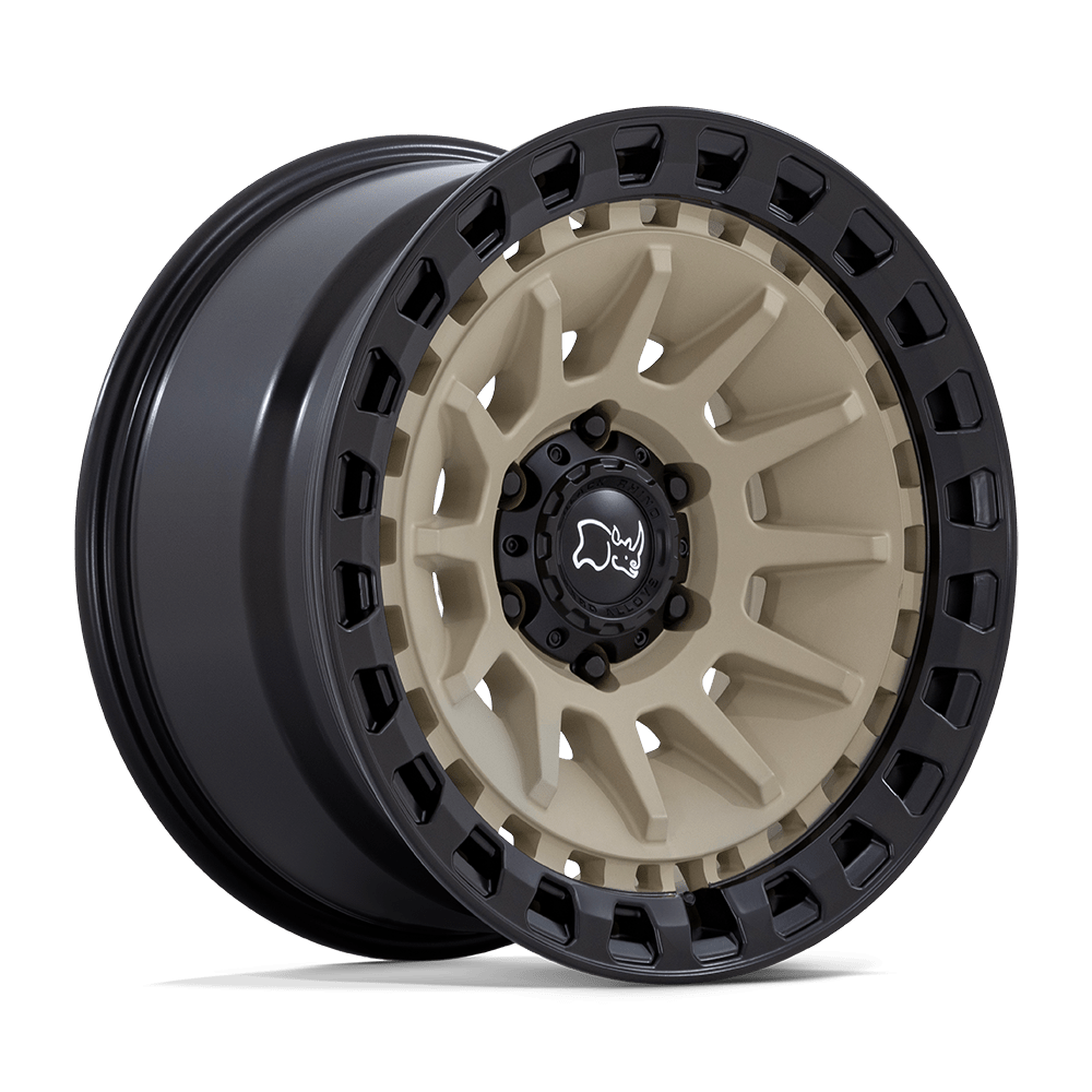 18X9 Black Rhino Hard Alloys BARRAGE DESERT SAND ON MATTE BLACK 5X127