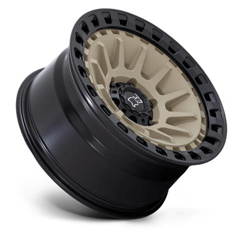 18X9 Black Rhino Hard Alloys BARRAGE DESERT SAND ON MATTE BLACK 6X135
