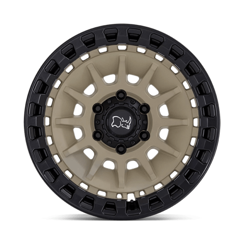 18X9 Black Rhino Hard Alloys BARRAGE DESERT SAND ON MATTE BLACK 6X135
