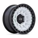 17X8.5 Black Rhino Hard Alloys BARRAGE GLOSS WHITE ON MATTE BLACK 6X139.7
