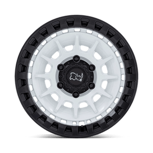 17X8.5 Black Rhino Hard Alloys BARRAGE GLOSS WHITE ON MATTE BLACK 6X139.7
