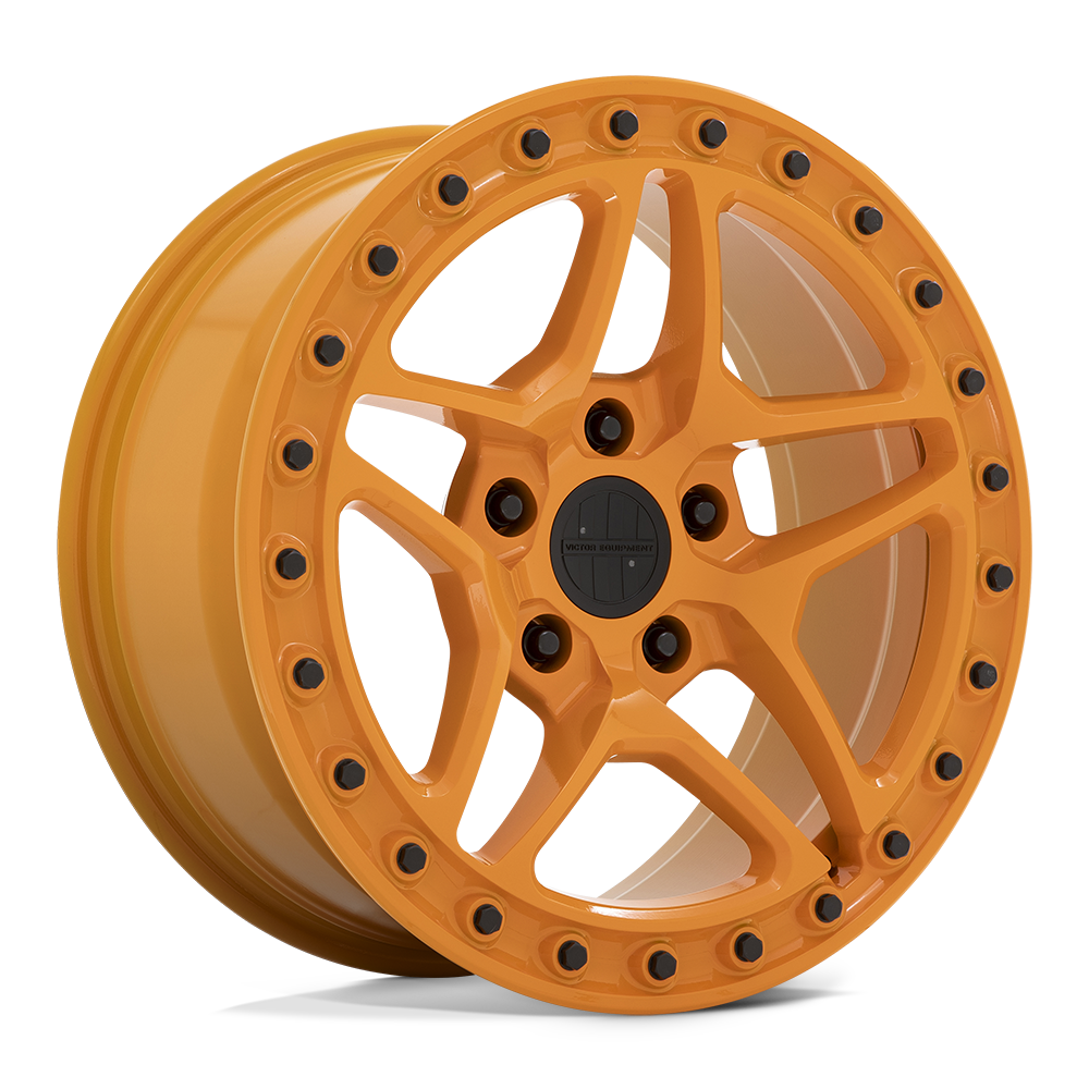 17" Victor Equipment BERG GLOSS ORANGE W/ BLACK BOLTS 5X130