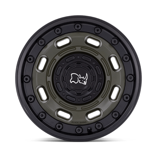 17X8.5 Black Rhino Hard Alloys ATLAS OLIVE DRAB GREEN W/ BLACK LIP 6X135/6X139.7