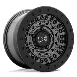 18" Black Rhino Hard Alloys BARRICADE GUN BLACK W/ BLACK ROCK GUARD 5X150