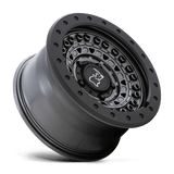 20" Black Rhino Hard Alloys BARRICADE GUN BLACK W/ BLACK ROCK GUARD 5X127