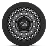 17" Black Rhino Hard Alloys BARRICADE GUN BLACK W/ BLACK ROCK GUARD 5X114.3