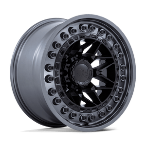 17X9 Black Rhino Hard Alloys ALPHA MATTE BLACK W/ GUNMETAL LIP 6X135
