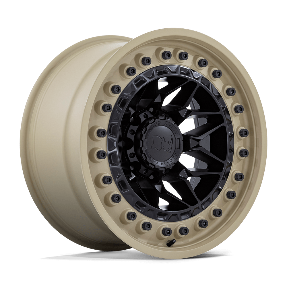 17X9 Black Rhino Hard Alloys ALPHA MATTE BLACK W/ SAND LIP 6X139.7