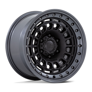 17X9 Black Rhino Hard Alloys BR014 SAHARA MATTE BLACK W/ GUNMETAL LIP 6X135