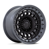 17X9 Black Rhino Hard Alloys BR014 SAHARA MATTE BLACK W/ GUNMETAL LIP 6X114.3