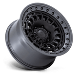 17X9 Black Rhino Hard Alloys BR014 SAHARA MATTE BLACK W/ GUNMETAL LIP 6X114.3
