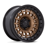 17X9 Black Rhino Hard Alloys BR014 SAHARA MATTE BRONZE W GLOSS BLACK LIP 6X135