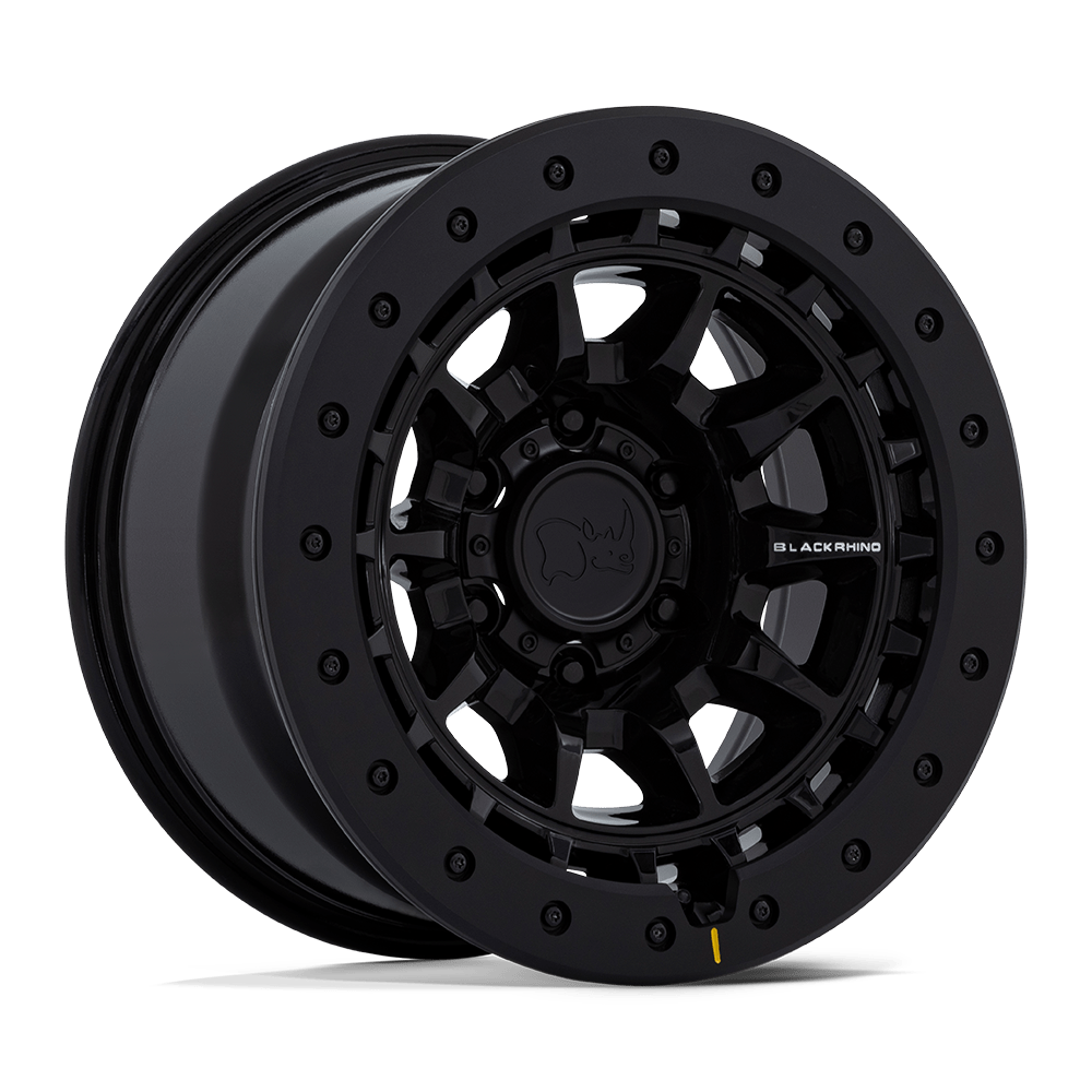 17X8.5 Black Rhino Hard Alloys BR016 TUSK GLOSS BLACK 6X114.3