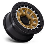17X8.5 Black Rhino Hard Alloys BR016 TUSK MATTE GOLD W/ MACHINED RING 6X114.3