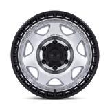 17X8.5 Black Rhino Hard Alloys BR018 VOYAGER SILVER MACHINED W/ M-BLACK LIP 6X139.7
