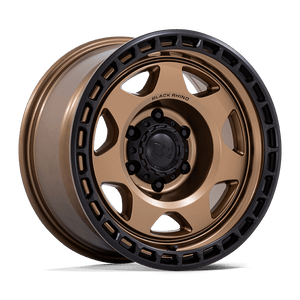 17X8.5 Black Rhino Hard Alloys BR018 VOYAGER MATTE BRONZE W/ M-BLACK LIP 6X120