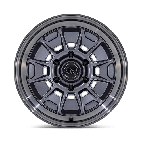 17X8.5 Black Rhino Hard Alloys BR021 MONDO MATTE GUNMETAL W/ G-GRAY LIP 6X139.7