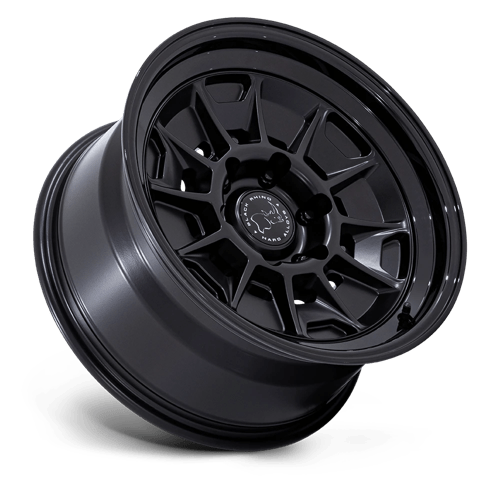18X9 Black Rhino Hard Alloys BR021 MONDO MATTE BLACK W/ GLOSS BLACK LIP 6X139.7