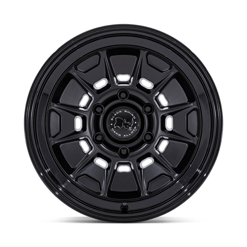 17X8.5 Black Rhino Hard Alloys BR021 MONDO MATTE BLACK W/ GLOSS BLACK LIP 6X139.7