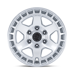 17X9 Black Rhino Hard Alloys BR022 BAHARI GLOSS SILVER W/ MACHINED FACE 6X135