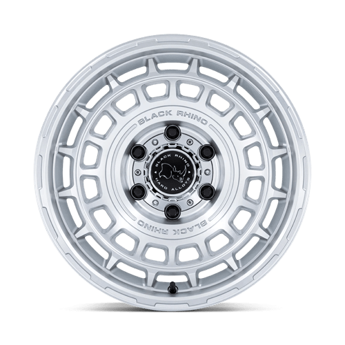 17X8.5 Black Rhino Hard Alloys BR024 AWOL SILVER W/ MACHINED FACE 5X127