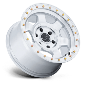 17X8.5 Black Rhino Hard Alloys BR029 TROOPER GLOSS SILVER W/ MACHINED FACE 5X127