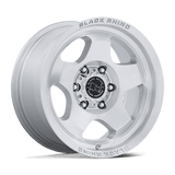 17X8.5 Black Rhino Hard Alloys BR031 SOL GLOSS SILVER W/ MACHINED FACE 6X139.7