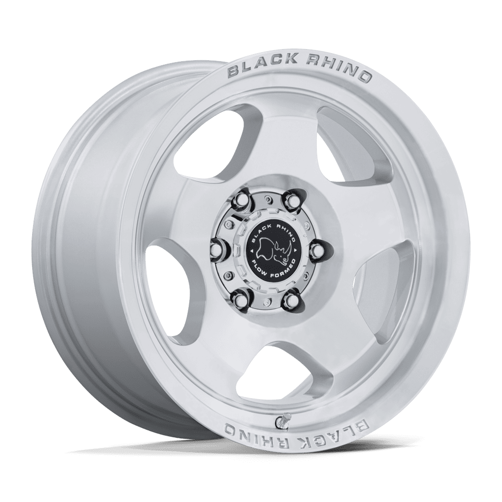 17X9 Black Rhino Hard Alloys BR031 SOL GLOSS SILVER W/ MACHINED FACE 5X114.3