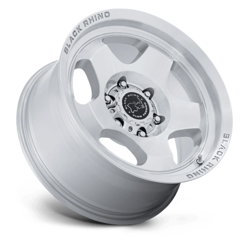 17X8.5 Black Rhino Hard Alloys BR031 SOL GLOSS SILVER W/ MACHINED FACE 5X127