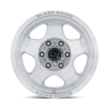 17X8 Black Rhino Hard Alloys BR031 SOL GLOSS SILVER W/ MACHINED FACE 6X114.3