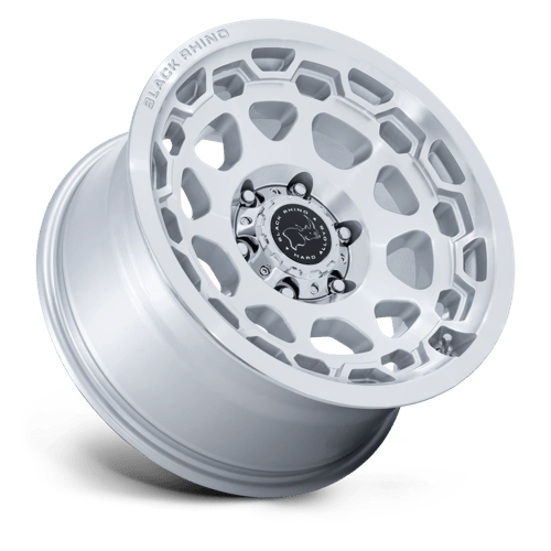17X8.5 Black Rhino Hard Alloys BR026 CONGO GLOSS SILVER W/ MACHINED FACE 5X114.3