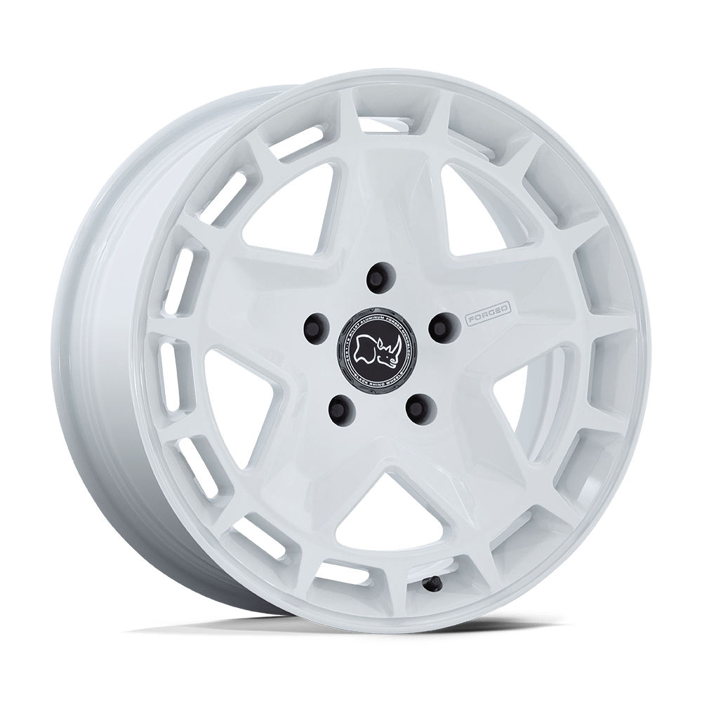 18X8 Black Rhino Hard Alloys CORSICA GLOSS WHITE 5X130