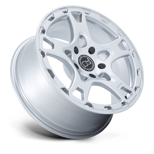 18X8 Black Rhino Hard Alloys KLAUE MATTE SILVER 5X130