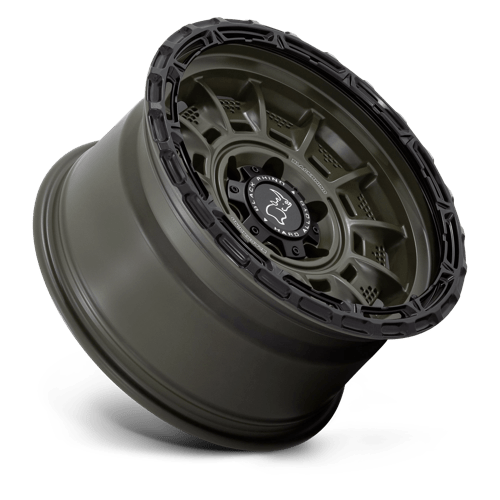 17X9 Black Rhino Hard Alloys LEGION OLIVE DRAB GREEN W/ BLACK LIP 5X127