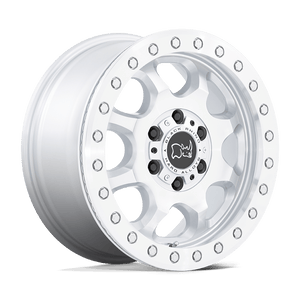 17X8 Black Rhino Hard Alloys VENTURE BEADLOCK GLOSS SILVER W/ MACHINED FACE 6X130