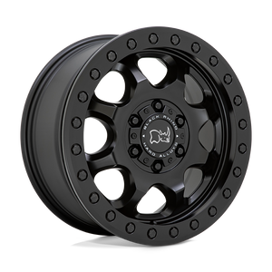 17X8 Black Rhino Hard Alloys VENTURE BEADLOCK MATTE BLACK 6X130
