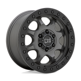 17X8 Black Rhino Hard Alloys VENTURE BEADLOCK MATTE GUNMETAL W/ BLACK HRDW 6X130