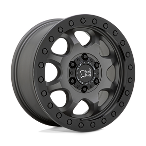 17X8 Black Rhino Hard Alloys VENTURE BEADLOCK MATTE GUNMETAL W/ BLACK HRDW 6X130