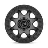 17X8 Black Rhino Hard Alloys VENTURE BEADLOCK MATTE GUNMETAL W/ BLACK HRDW 6X130