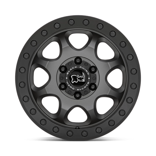 17" Black Rhino Hard Alloys VENTURE BEADLOCK MATTE GUNMETAL W/ BLACK HRDW 6X130