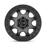 17" Black Rhino Hard Alloys VENTURE BEADLOCK MATTE GUNMETAL W/ BLACK HRDW 6X130