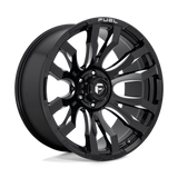 17X9 Fuel 1PC D673 BLITZ RIMS - GLOSS BLACK MILLED 6X135