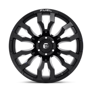 22X10 Fuel 1PC D673 BLITZ RIMS - GLOSS BLACK MILLED 6X135