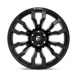 20X9 Fuel 1PC D673 BLITZ RIMS - GLOSS BLACK MILLED 6X139.7
