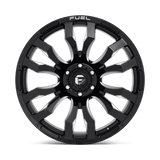 18X9 Fuel 1PC D673 BLITZ RIMS - GLOSS BLACK MILLED 6X135