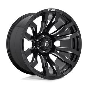 22X12 Fuel 1PC D673 BLITZ RIMS - GLOSS BLACK MILLED 6X135