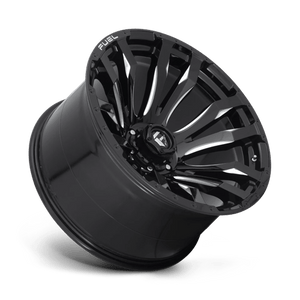 22X12 Fuel 1PC D673 BLITZ RIMS - GLOSS BLACK MILLED 6X135