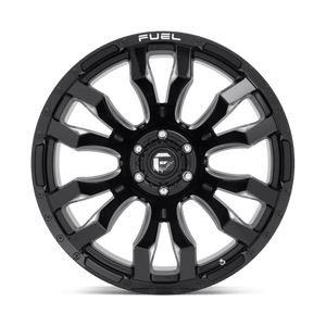 22X12 Fuel 1PC D673 BLITZ RIMS - GLOSS BLACK MILLED 6X139.7