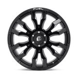 22X12 Fuel 1PC D673 BLITZ RIMS - GLOSS BLACK MILLED 6X135