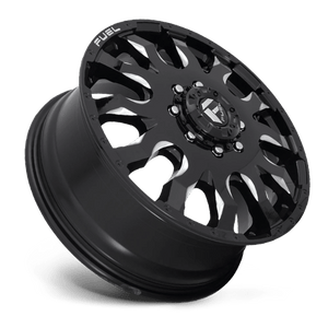 20X8.25 Fuel 1PC D673 BLITZ RIMS - GLOSS BLACK MILLED 8X165.1